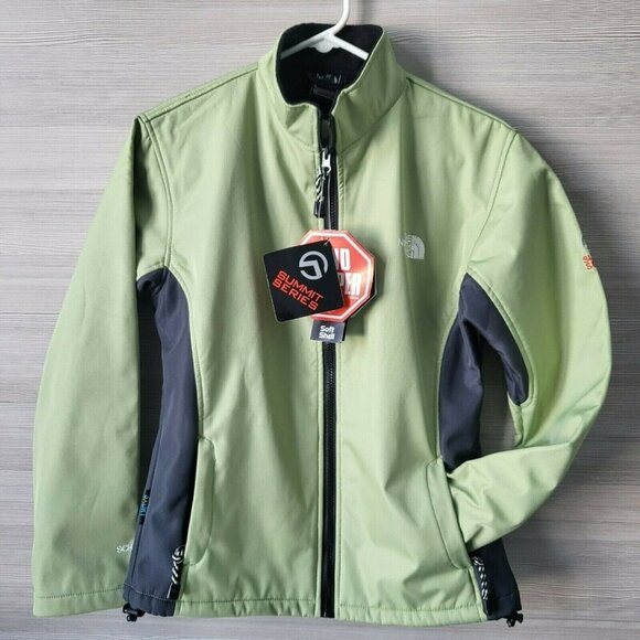 North Face Summit Series Windproof Soft Shell Jacket Jacket Mint Green Size M - Picture 2 of 16